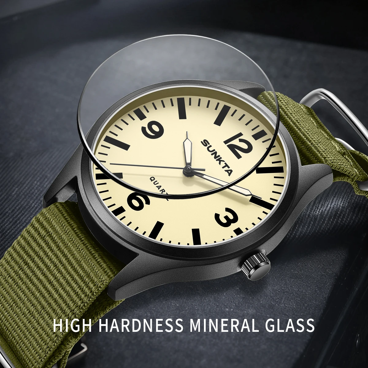 SUNKTA New Outdoor Sports Watch Fashion Casual Nylon Waterproof Luminous Classic Simple Quartz Watches for Man Wristwatch Gifts