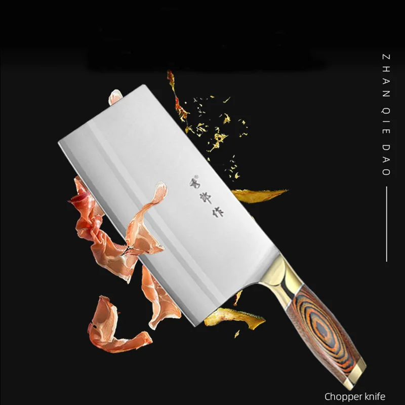 

Professional Advanced Compound Alloy Steel Kitchen Knife Chef's Slicer Hotel Meat Cleaver Chopping Knife Kitchen Cutting Tools