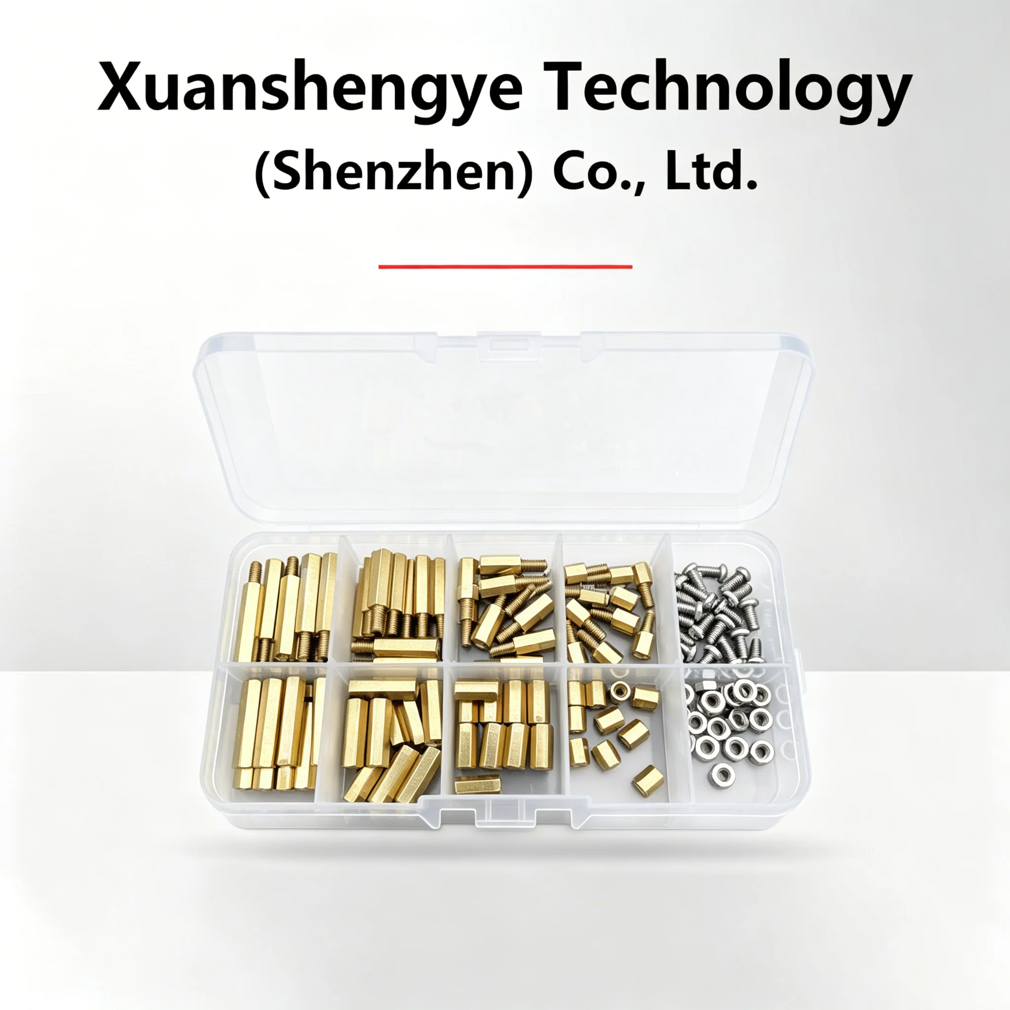 120-pack of M3 screws, nuts, brass hex standoffs, and spacer set