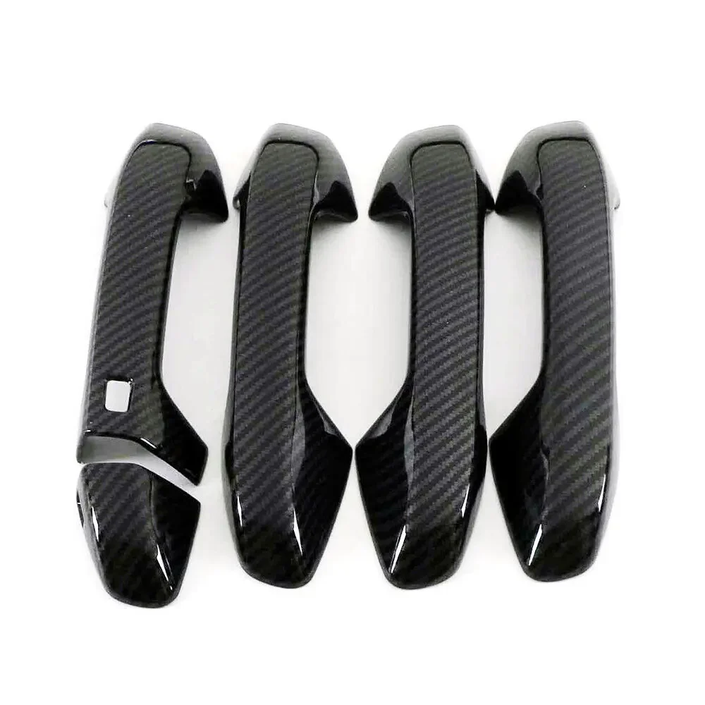 For LHD Kia Cerato Forte K3 2019-2022 Car Carbon Fiber Style Exterior Door Handle Moulding Cover Trim Sticker Decor Accessories