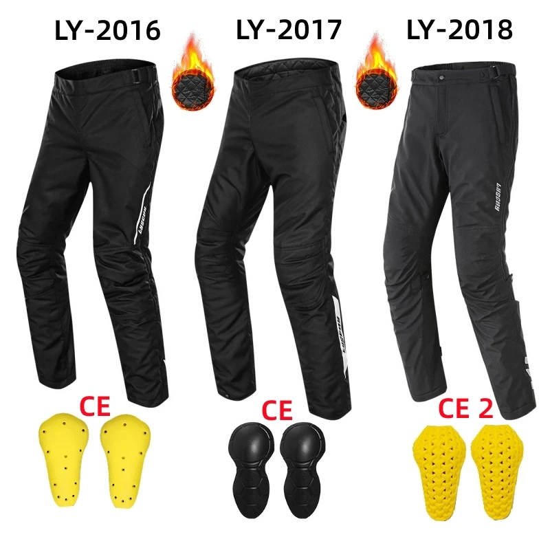 CE / CE2 pantalones de invierno de liberación rápida para motocicleta, pantalones impermeables para motociclista, pantalones de moto para hombre, equipo de protección de carreras cálido