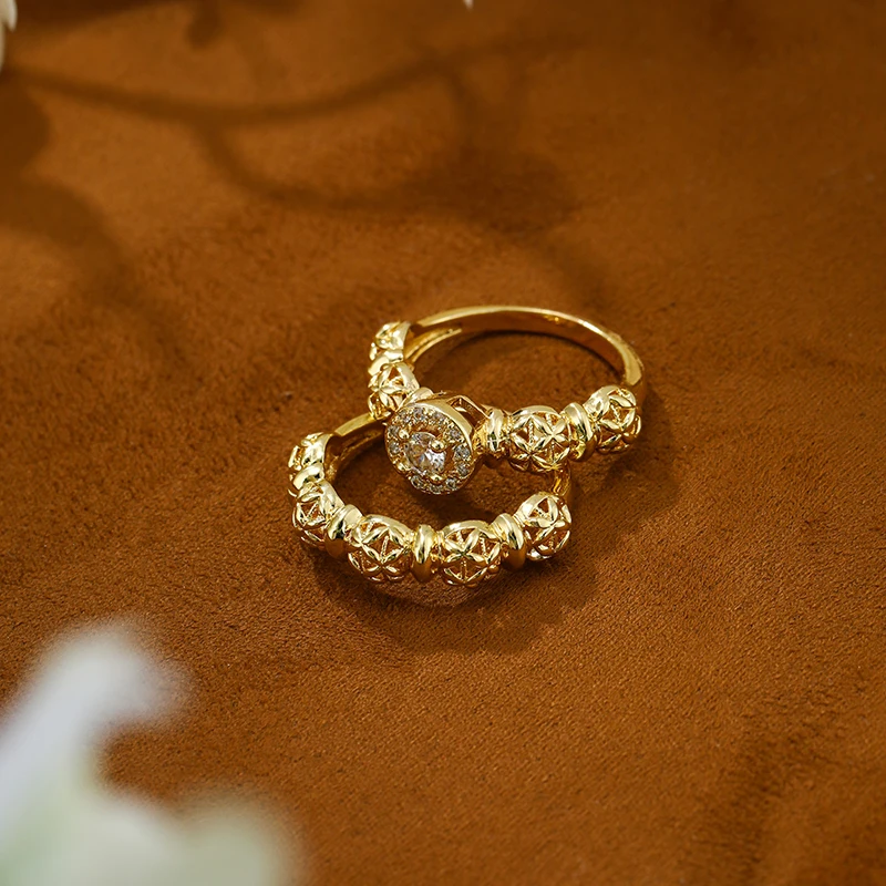 LUIZADA Vintage Türkische Fingerringe Frauen Runde Kristall Caesar Ring Gold Farbe Ethnische Hochzeit Schmuck Ring – Detail 36