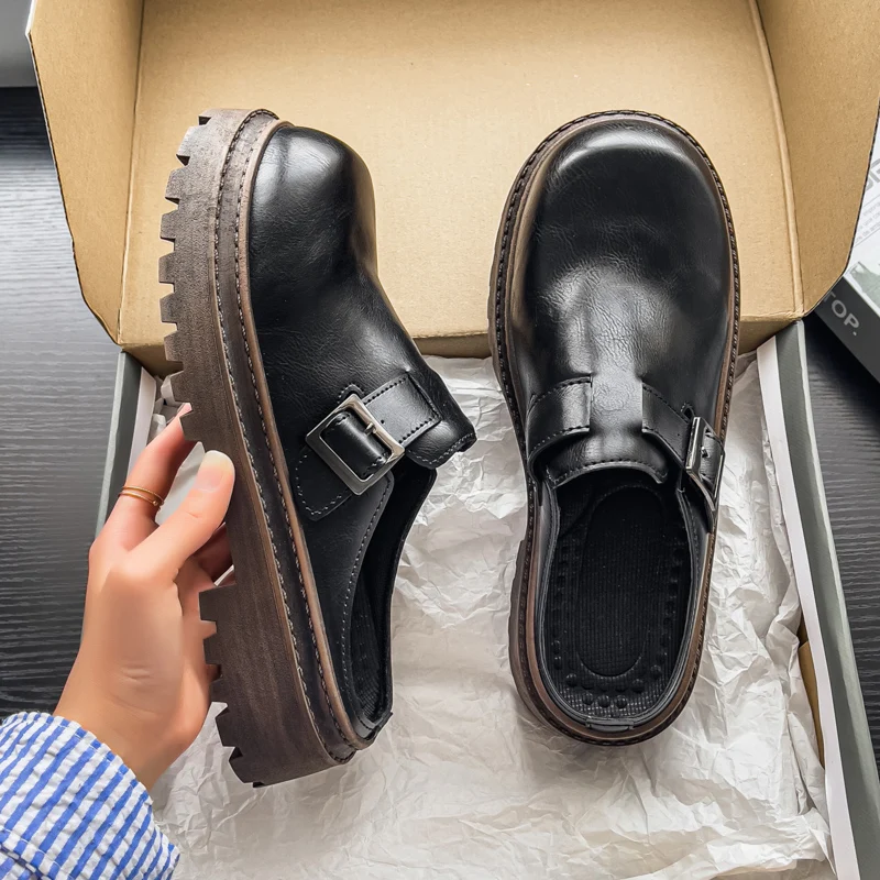 

Зимние уличные тапочки-сабо с защитой от скольжения, повседневные, для широкой стопы, дышащие, на низком каблуке, резиновые