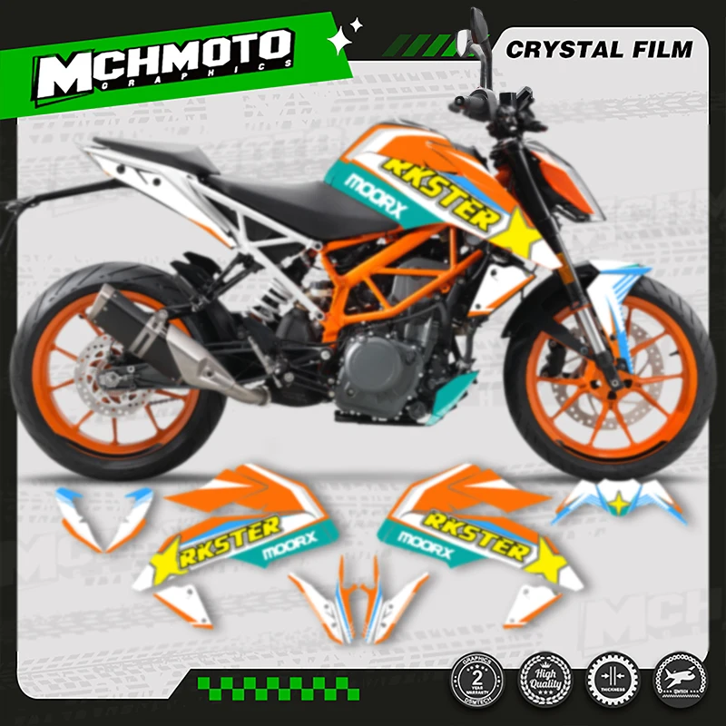 

MCHMFG Motorcycle Graphics Fairing Background Decals Stickers Kits For KTM Duke 125 390 2017 2018 2019 2020