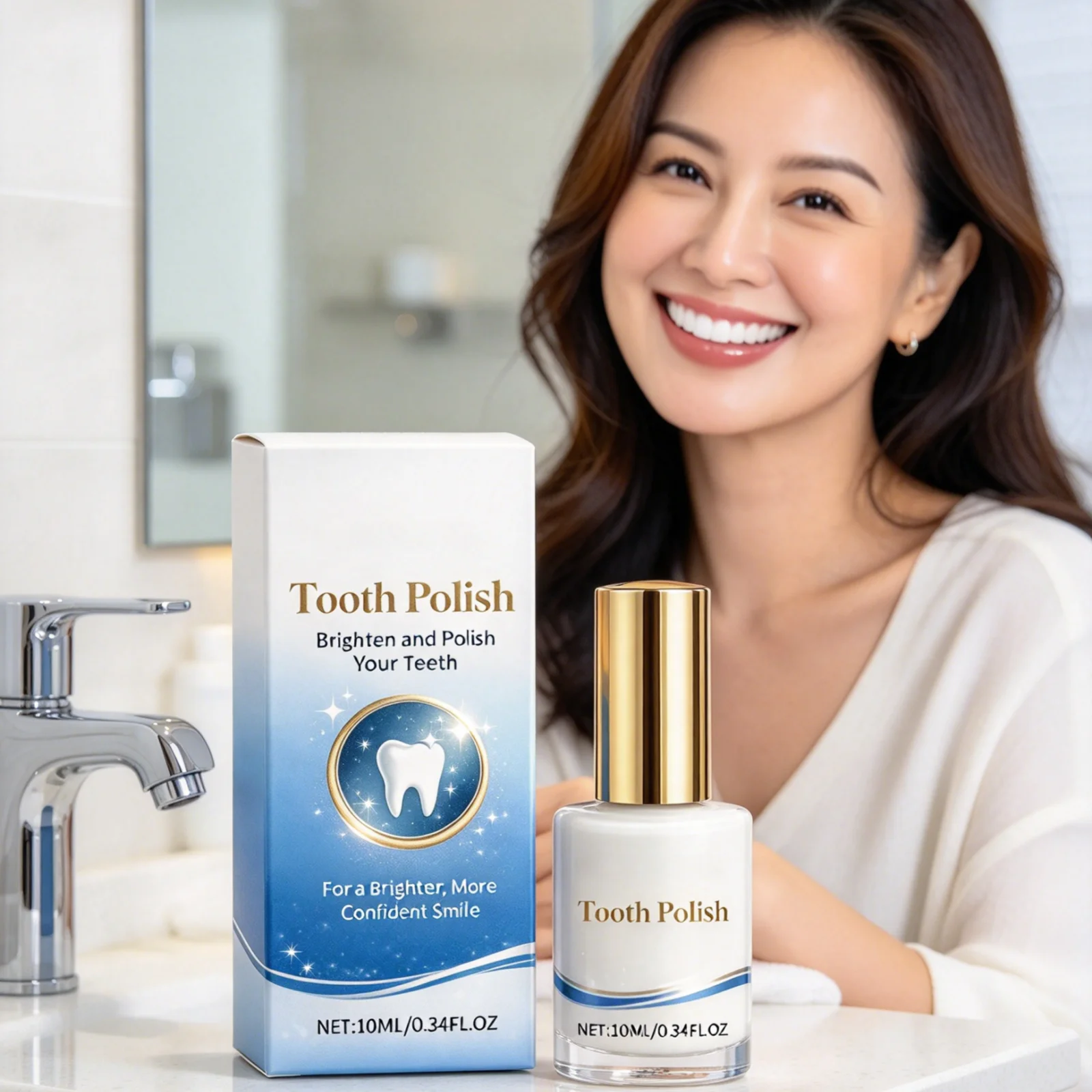 Polissage des dents pour un sourire éclatant et une confiance accrue. Texture rafraîchissante. Soin buccal quotidien. Formule douce, non collante et lisse. Polissage blanchissant des dents.