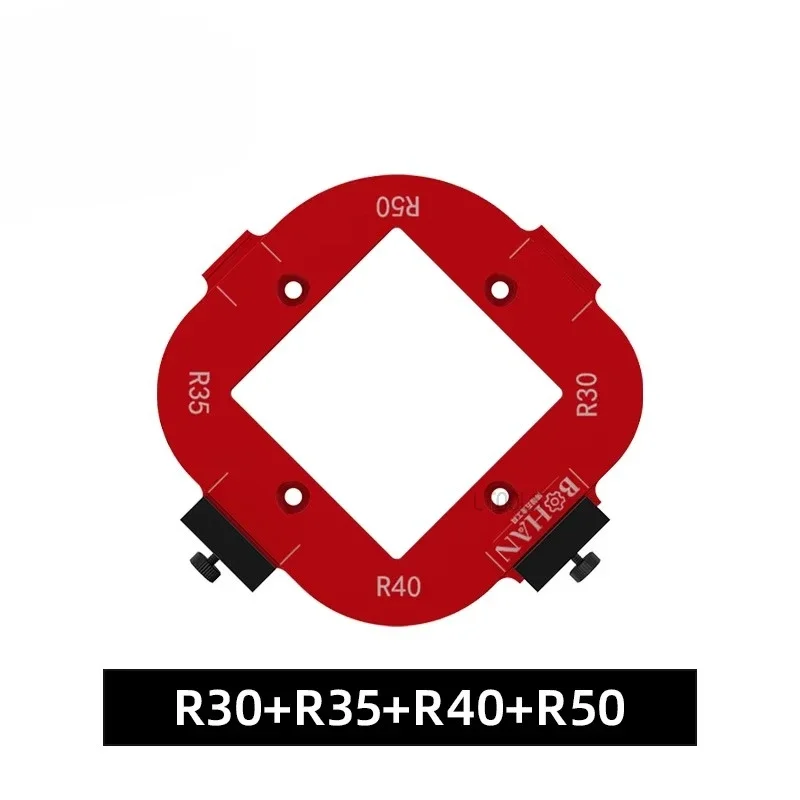 Imagem -03 - Molde de Canto r para Guarda-roupa Máquina de Corte de Borda Modelo de Arco Roteador Elétrico Modelo de Fresagem de Madeira Molde Pequeno de Ângulo r para Trabalhar Madeira