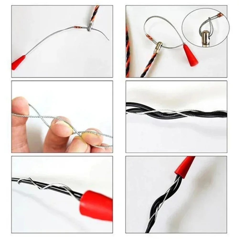 Electrical Cable Puller Kit with 10M 20M 30M or 50M Fish Tape Length Options for Indoor Outdoor Wiring and Conduit Applications