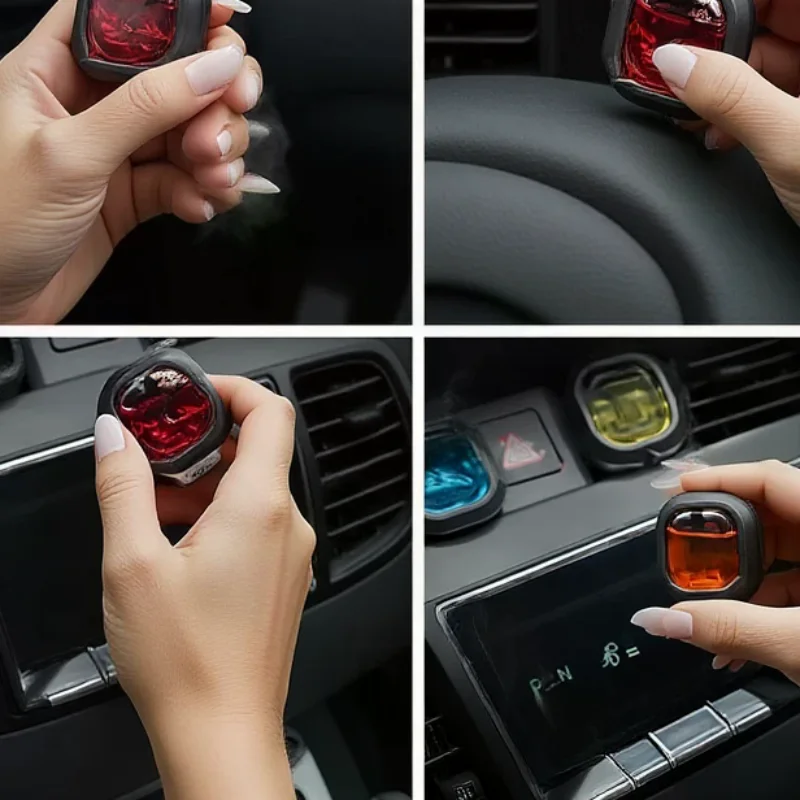 Long-Lasting Car Air Freshener Vent Clip Essential Oil Scented Odor Eliminator 0.14oz Alcohol-Free Fragrance For Fresh Car Smell