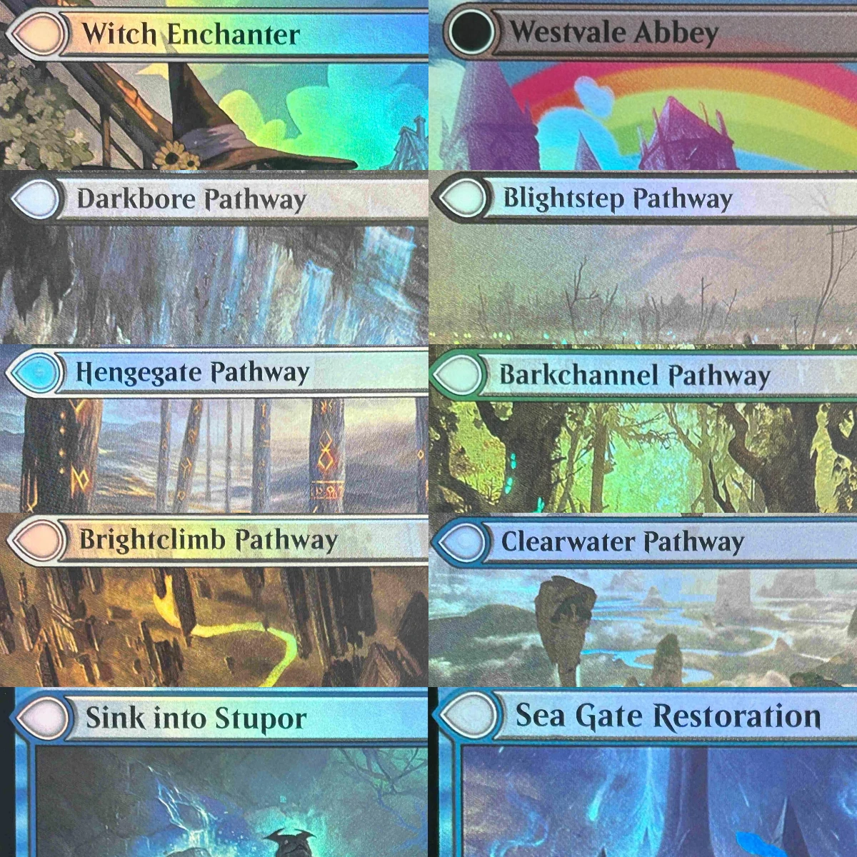 LK60 Double Side Foil Land Blood Crypt Darkbore PathwaySlitherbore Pathway High-Quality TCG Proxy Cards