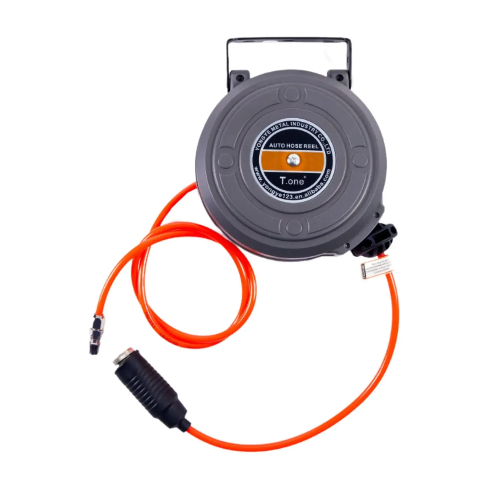 Retractable Air Hose Reel Auto Rewind Easy to Install Ceiling Wall Mount Enclosed Air Reel for Car Repair Shop Garage Workshop