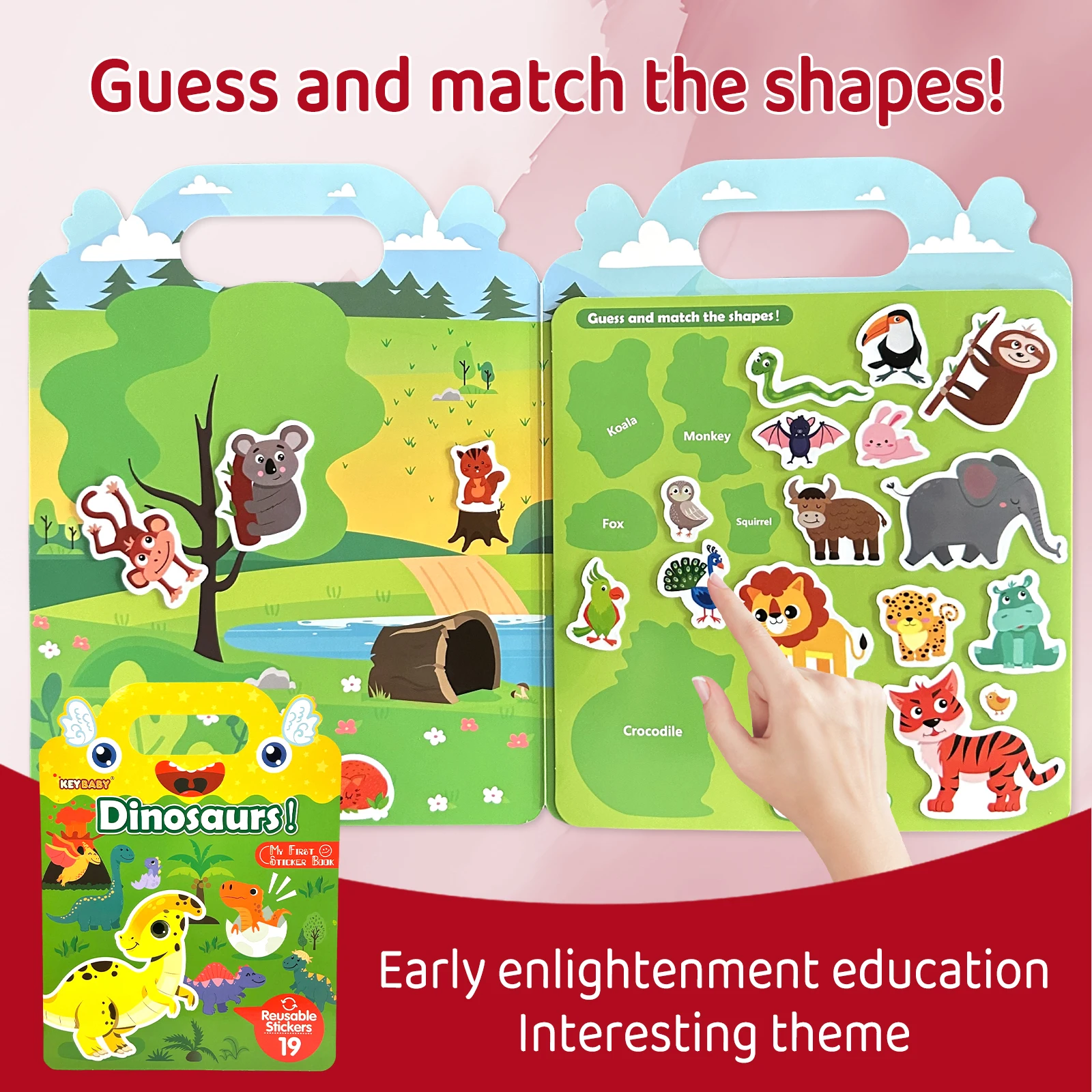 Children's Toy Book Stick The Object To The Corresponding Position Repeatable Paste Children's Educational Books Easy To Carry