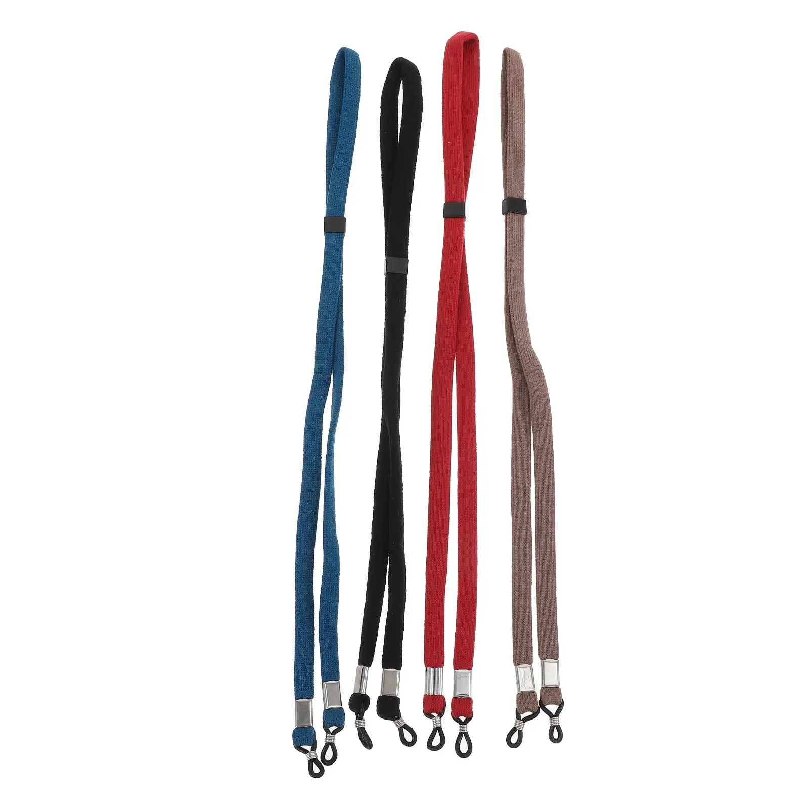 4 pièces lunettes corde élastique réglable anti-dérapant lunettes de soleil sangle en alliage de Zinc Durable sport bande lunettes Protection du travail haut de gamme