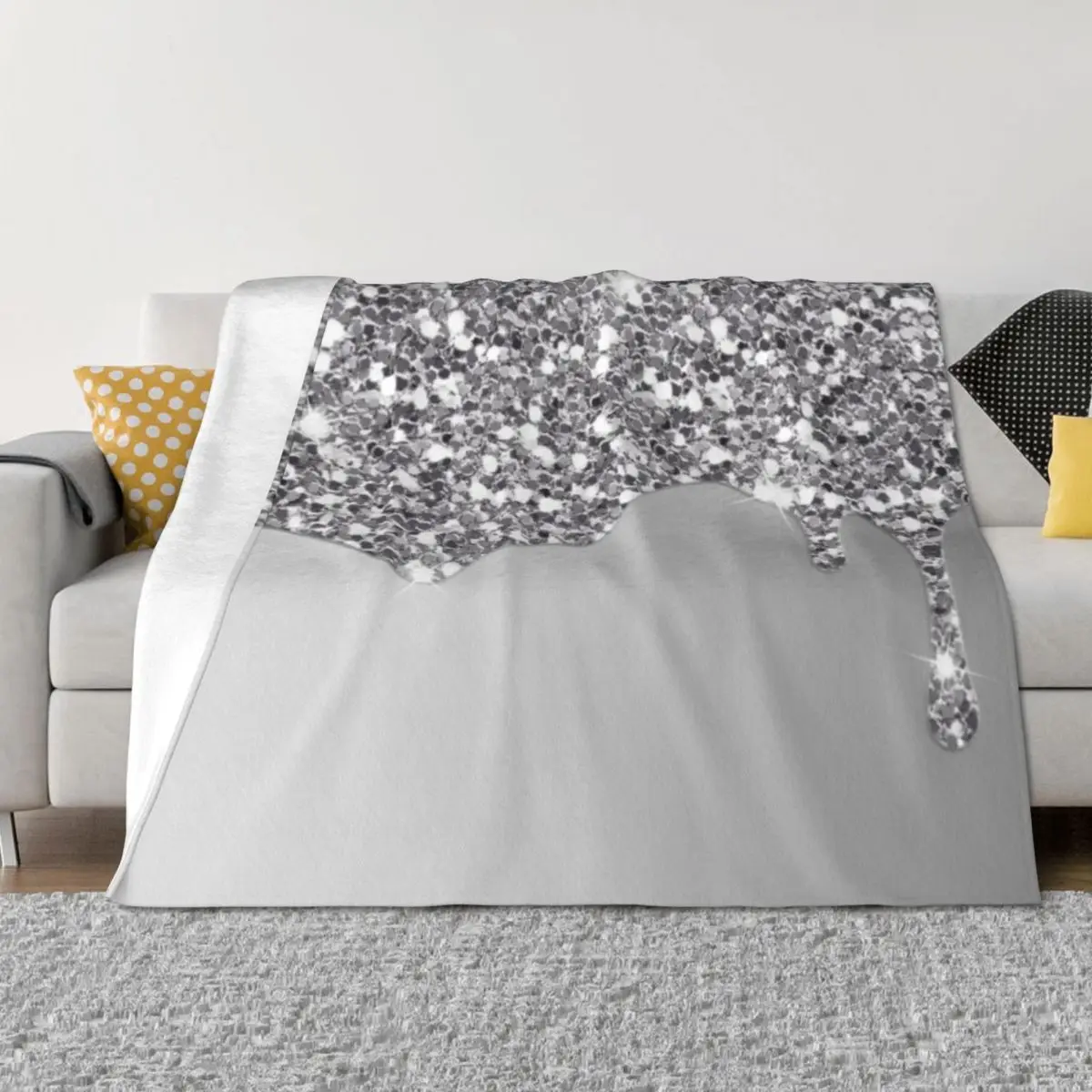 

Melting Glittery Paint Throw Blanket for sofa anime warm for winter Quilt Blankets