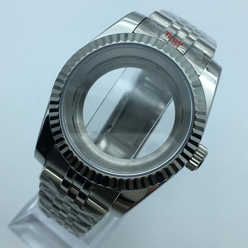 36 مللي متر/40 مللي متر عالية الجودة NH35 حافظة الياقوت الزجاج اليوبيل سوار قفل منزلق ل Seiko nh34 NH35 NH36 nh38 Eta 2824 حركة #4