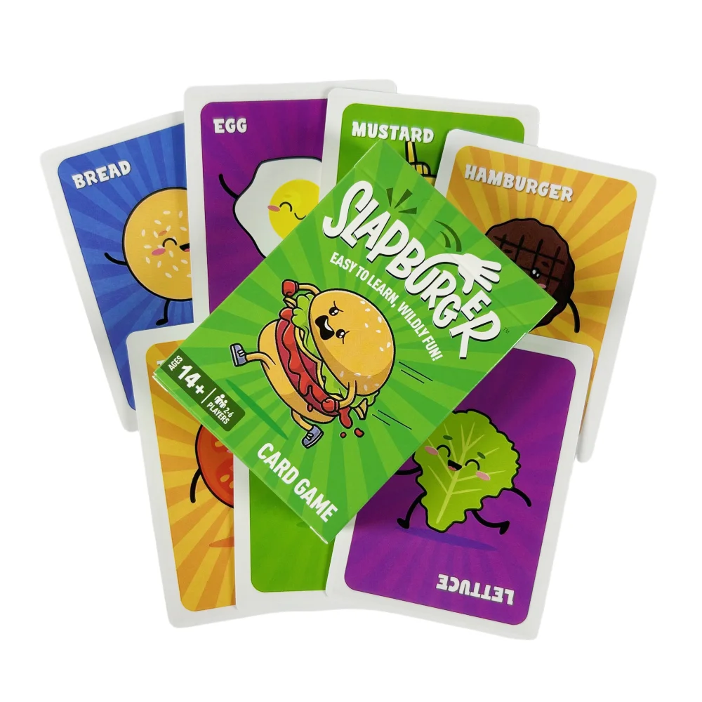 Slapburger Card Game Families Party Playing 2-6 Players Board Game