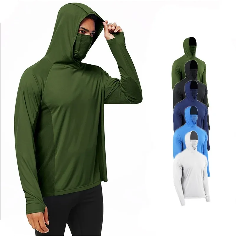 Men's Outdoor Running Fitness T-shirt Hoodies Quick Dry Sport Shirt Men Top Gym Trainning Exercise Coat Male Sweater Clothes 103