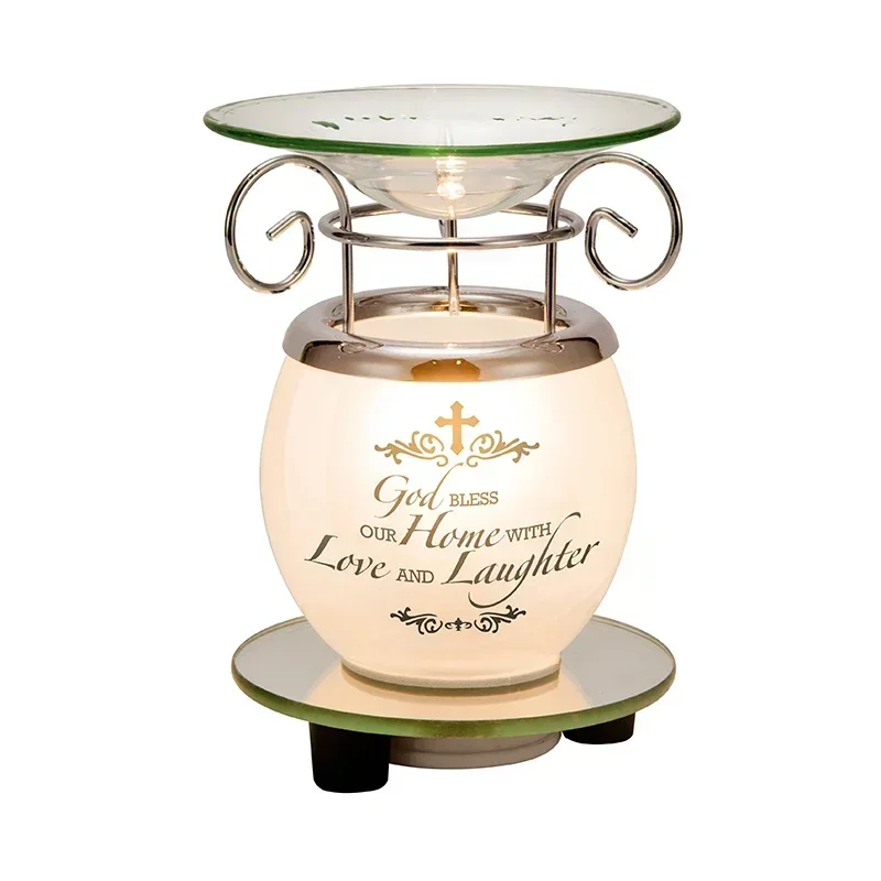 God Bless Our Home Fragrance Oil Warmer Lamp Electric Candle Wax Melt