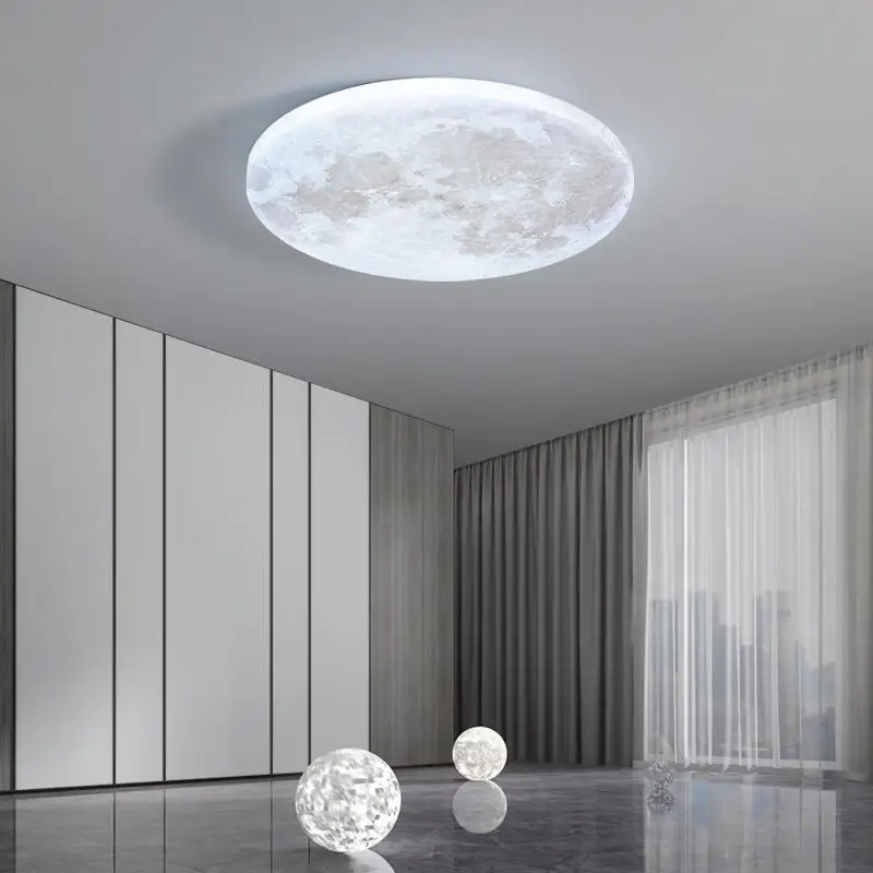 Moderne Led Maanwandlamp Ronde Slaapkamer Plafondlamp Binnenverlichtingsarmaturen Woningverlichting Voor Woonkamer