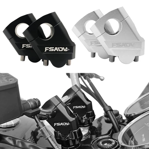 1 par de abrazaderas de mango de montaje de barra elevadora de manillar Universal de motocicleta 28mm 1 1/8 ""22mm 7/8"" para Honda BMW YAMAHA Suzuki