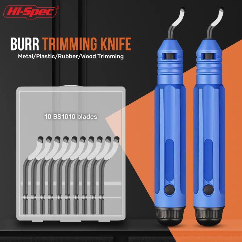 

Hi-Spec Manual Deburring Trimmer Blade Edge Cutter Deburring Tool 2PCS Sets Cutter Handle Burr Trimming Knife DIY Cutting Tools