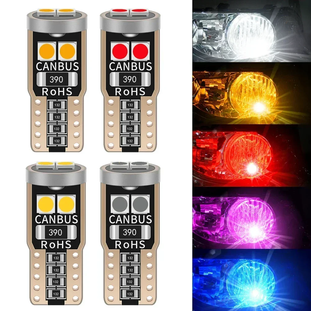 2pcs Multi-Color LED License Plate Bulbs, Ultra Bright T10 Lights, IP67 Waterproof, Easy Plug-and-Play Install