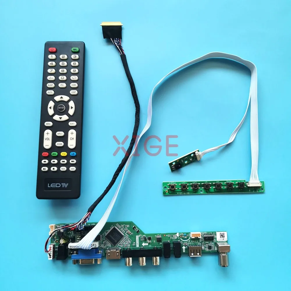 

For LP156WHA-SLA2 LP156WHU-TLAA Controller Driver Board 15.6" TV Analog LVDS 40Pin 1366x768 Laptop Panel USB+AV+VGA+HDMI DIY Kit