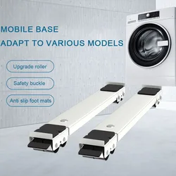 2pcs Fridge Mobile Roller Bracket Adjustable Mobile Washing Machine Base Multifunctional Anti-slip Home Furniture Moving Roller