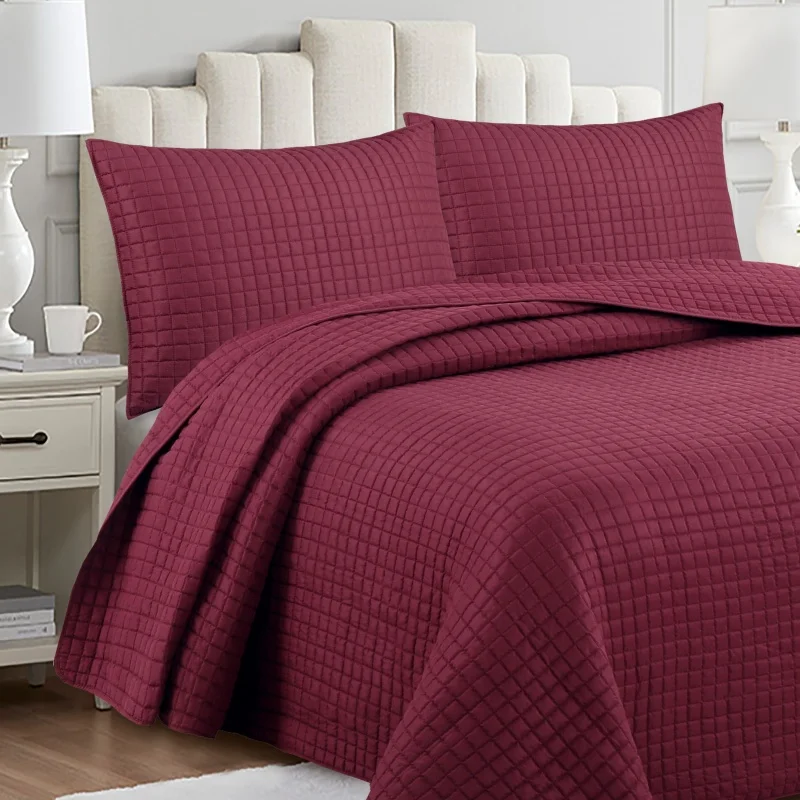 

Red Summer Quilted Comforter Queen King Size Quilt Without Cover Washable Winter Air-conditioning Quilt Comforter Bedding Set