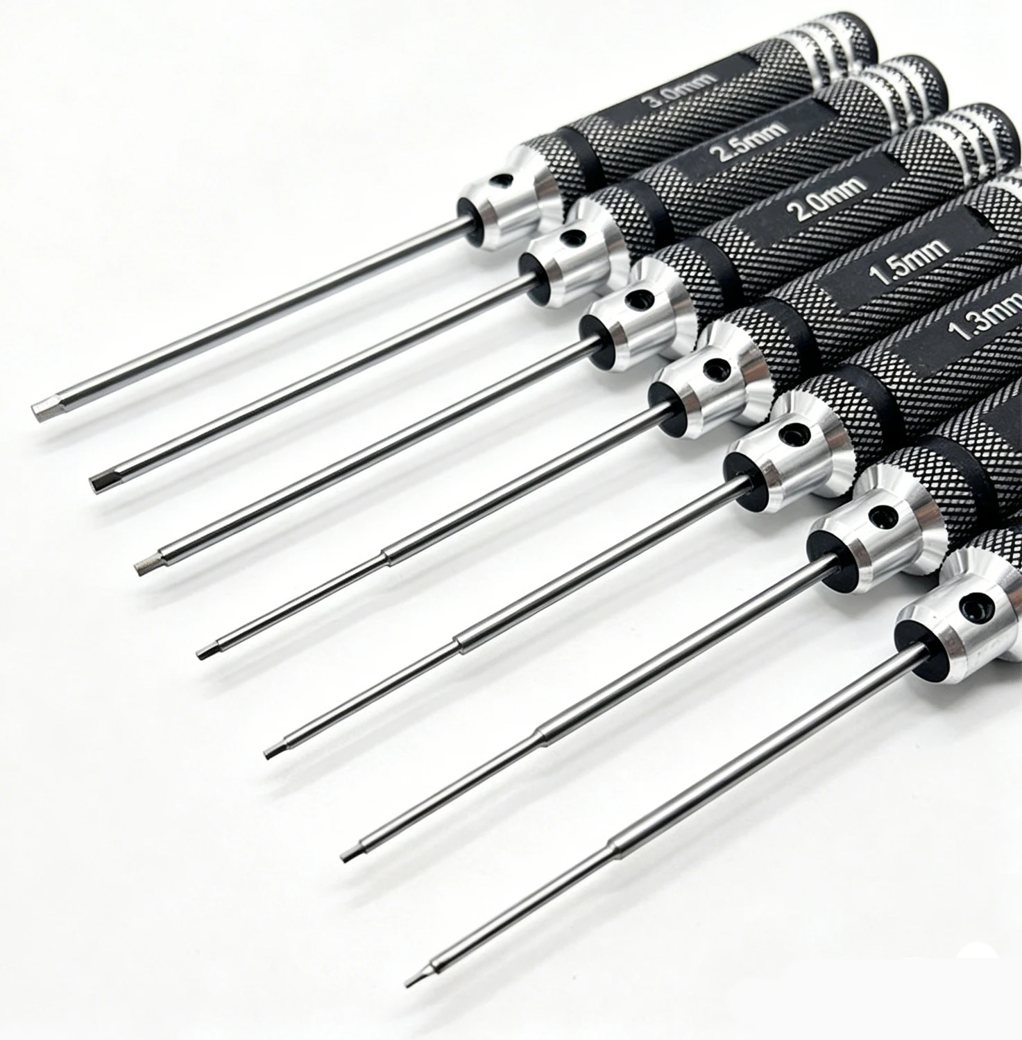 7Pcs/kit HSS Hexagon Screwdriver 0.9mm-3.0mm High-Speed Steel Handle Screwdrivers Set For RC remote Control Model Aircraft Tools