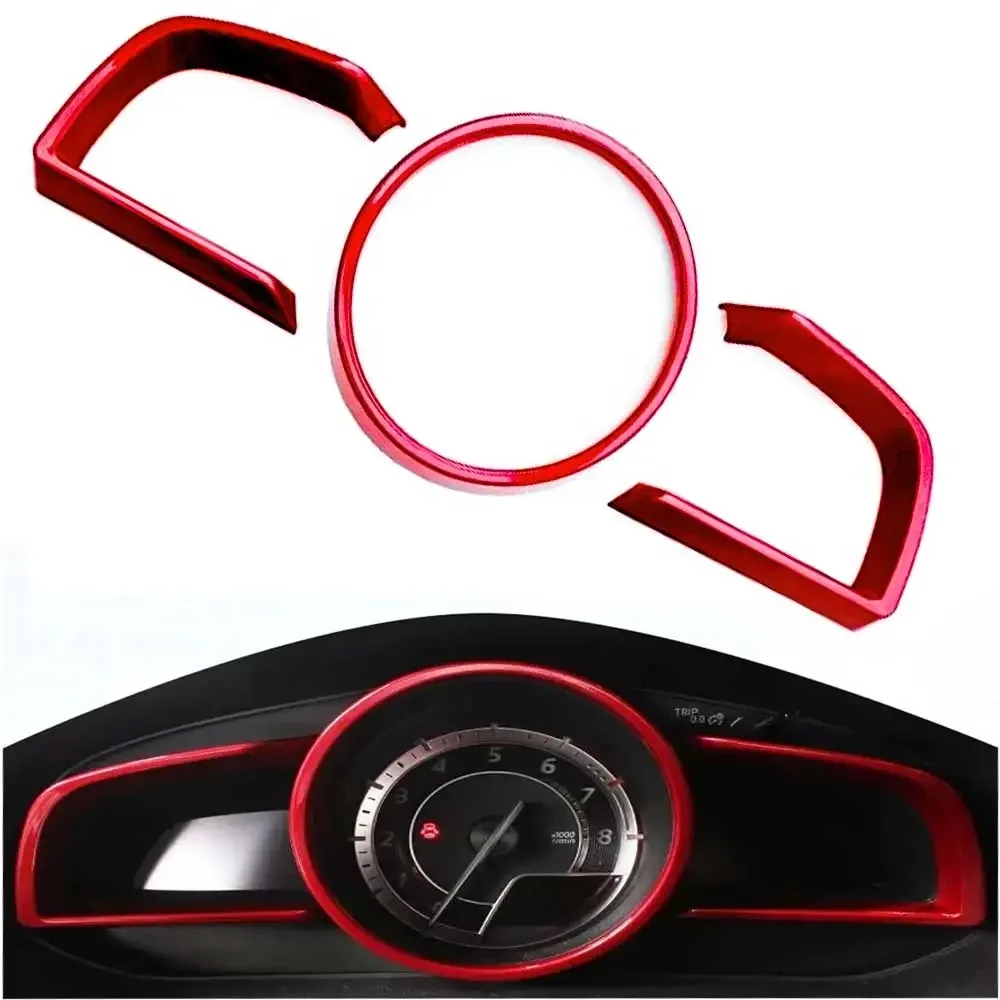 

Dashboard Speedometer Gauge Dial Rings Interior Instrument Frame Cover Trim For Mazda 3 Axela 2014-2018