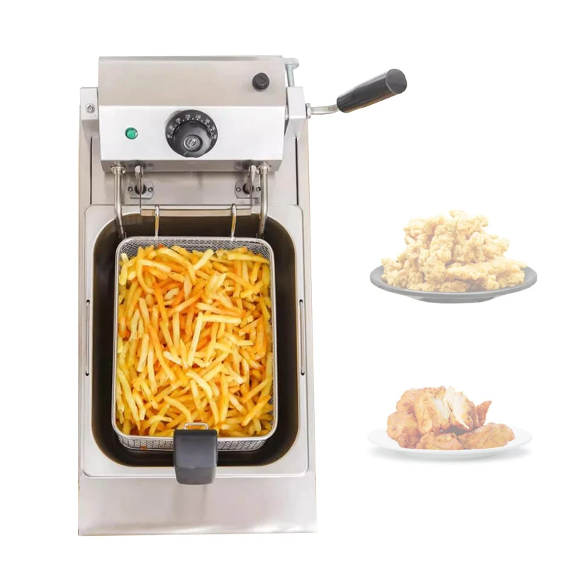 Commercial Electric Deep Fryer 8L 2800W w/ Removable Basket Electric Countertop Fryer