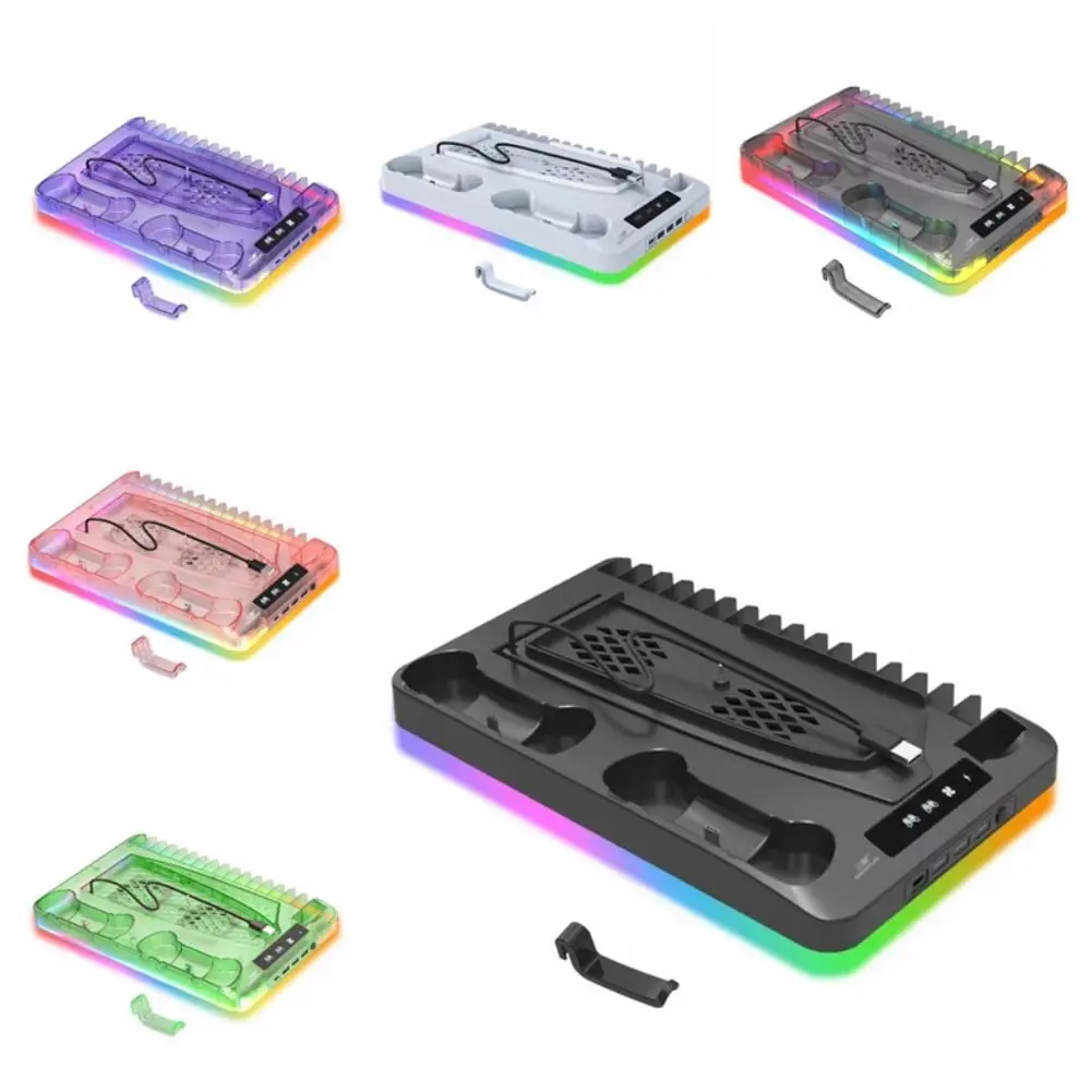 ABS Gamepad Charging Base Dissipate Heat Multi-function Cooling Stand Multicolor Multi Purpose for PS5 Disc & Digital