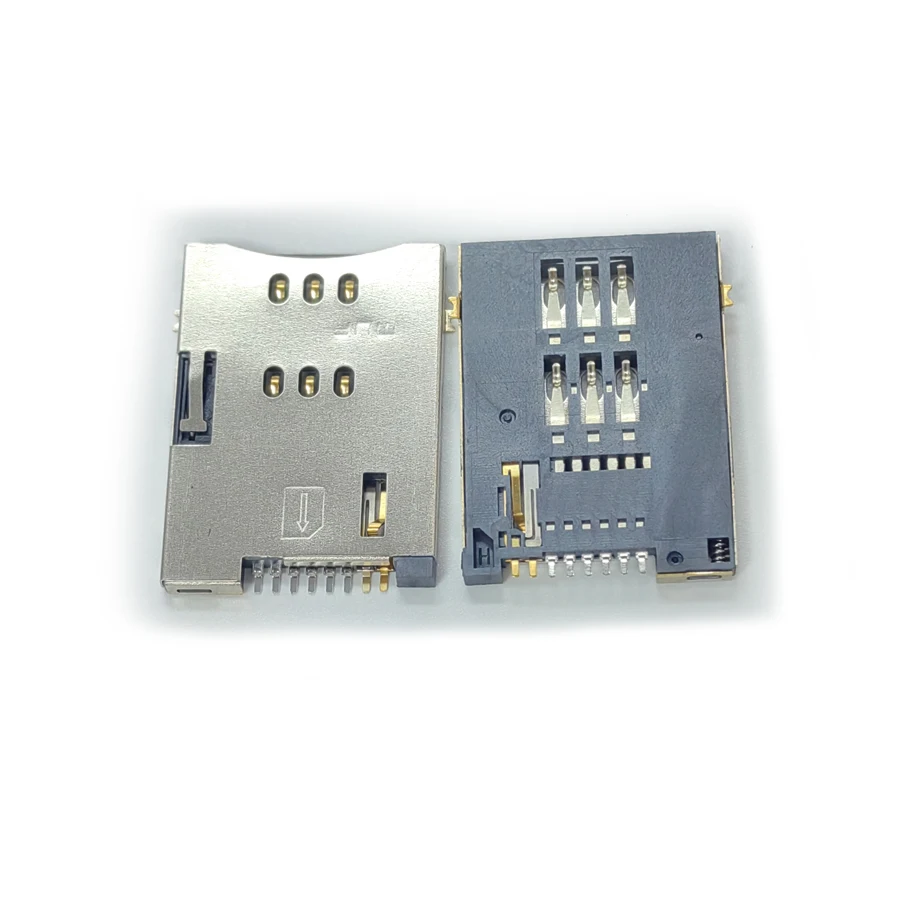 10PCS/Lot MUP-C750 SIM Card Holder Connector  6+2P  8Pin 8P Memory Card With Switch Self-Push