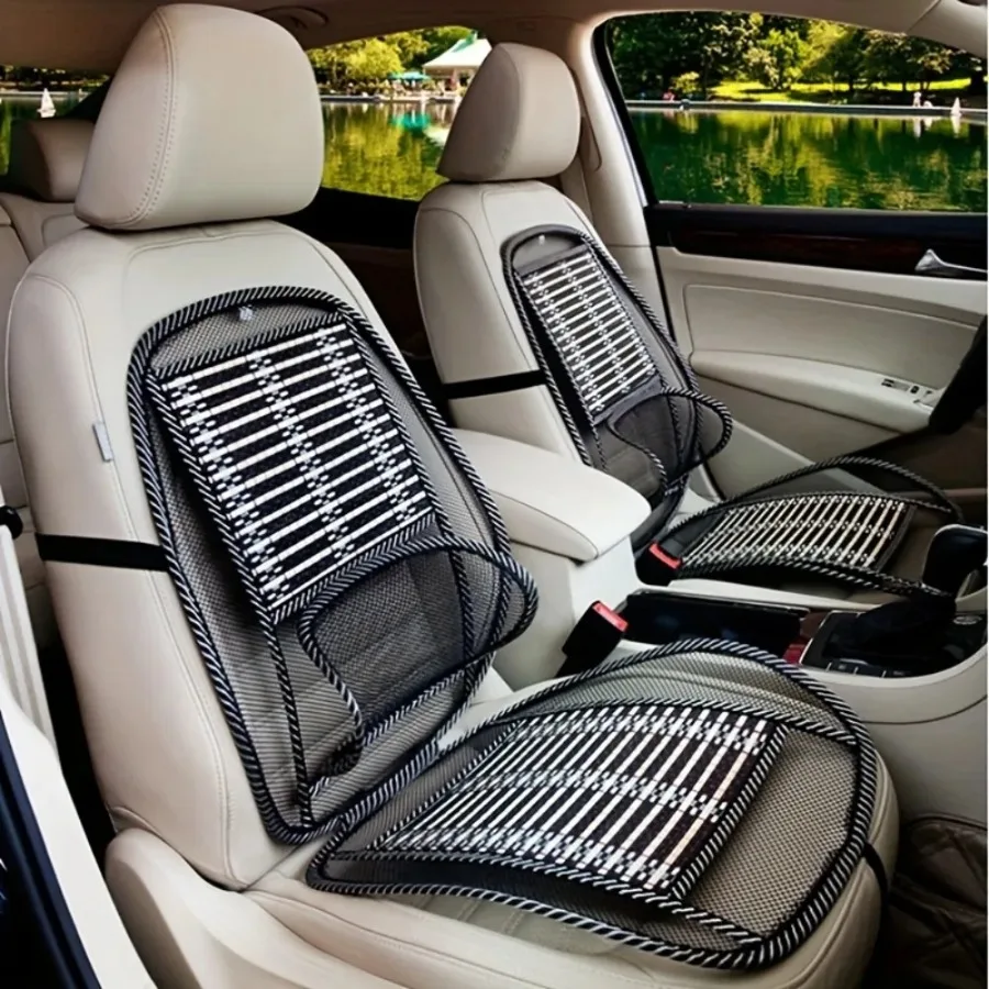 

Summer Breathable Car Seat Cushion - With Lumbar Support, Suitable for Vehicle Use, Practical Comfort Accessory