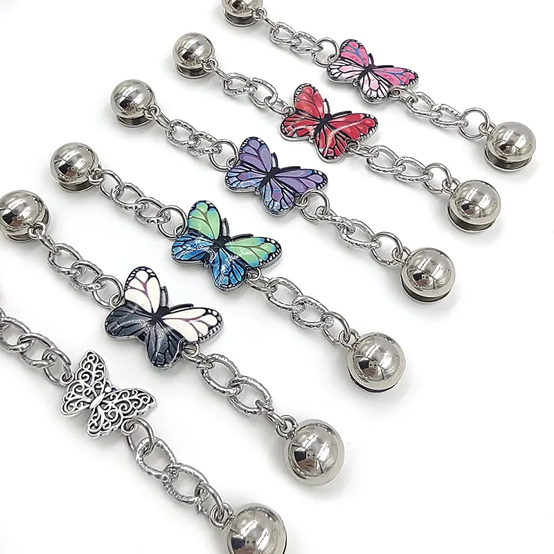 1ชิ้นรองเท้าโซ่รูปผีเสื้อที่มีสีสันสวยงามดอกไม้ประดับตกแต่งสำหรับผู้หญิงรองเท้าแตะแบบทำมือทำมือรองเท้าแตะสำหรับเด็กผู้หญิงหัวเข็มขัดสำหรับใส่รองเท้าเป็นของขวัญ