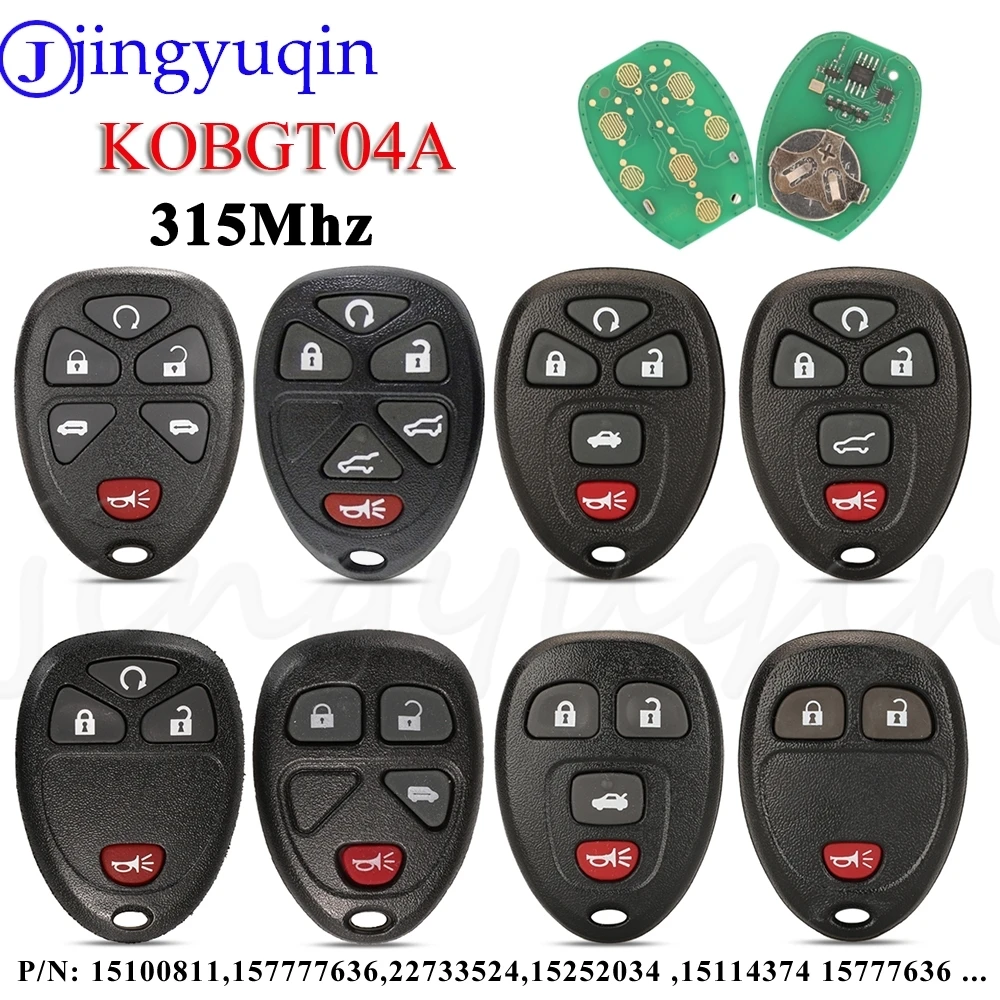 jingyuqin Remote key KOBGT04A 315Mhz For Chevrolet Captiva HHR Uplander Pontiac Montana SV6 Saturn Relay Buick Terraza