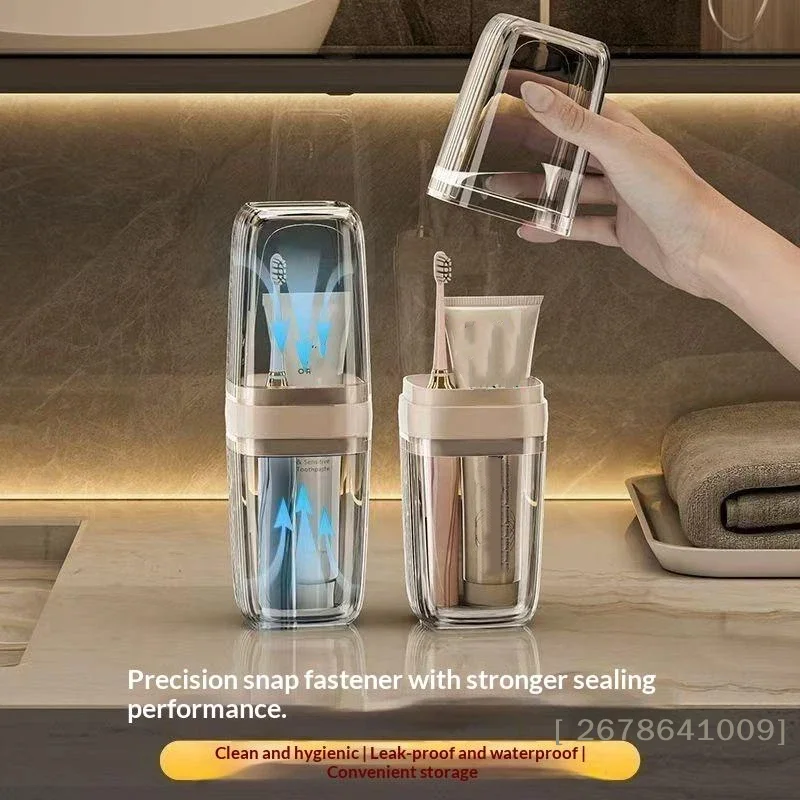 ✔1Pcs Transparent Portable Toothbrush Toothpaste Case Family Travel Business Trip Acessories Storage Box Toothbrush Containers
