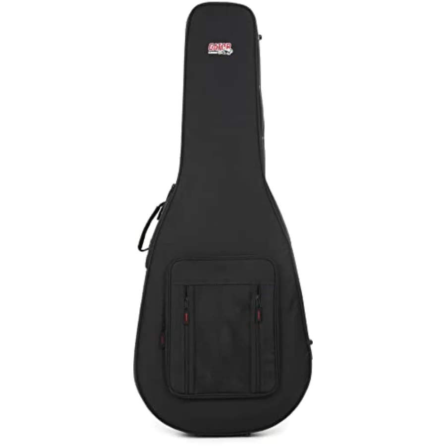 

Lightweight Polyfoam Guitar Case for Dreadnaught Style Acoustic Guitars in Black with Durable Protection and Compact Design