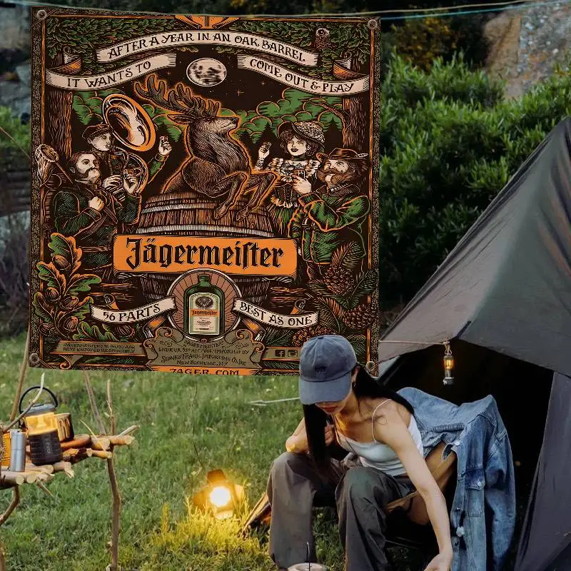 J-Jagermeister أنيمي الكرتون العلم الجدار شنقا راية الديكور ديكور المنزل المنزلي #5