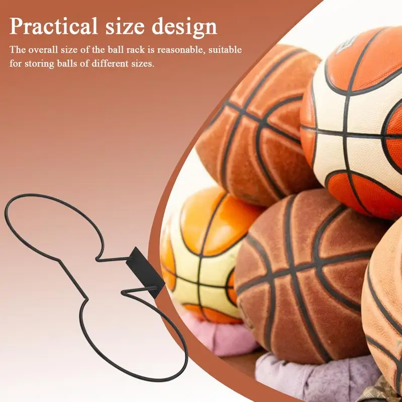 鉄バスケットボールサッカーバレーボール収納ラック多機能家庭用壁掛けボールラック壁収納