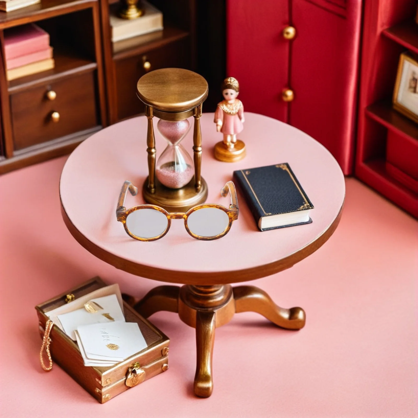 5 pçs mini óculos para fio em miniatura óculos adereços para vestir-se diy artesanato minúsculos acessórios casa de bonecas playset