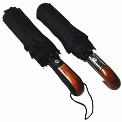 Full-Automatic Umbrella Ten-Bone One-Click Opening and Closing Men's Business Three Folding Umbrella Double Large Windproof