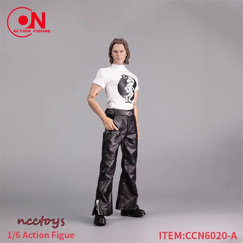 CCN6020 1/6 スケール男性/女性ヒップホップスタイルハイウエストポケットジッパーレザーパンツ 6 インチ兵士アクションフィギュアモデル