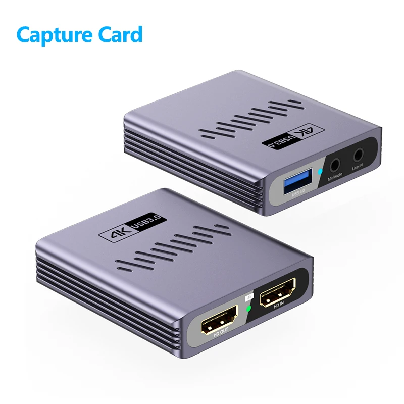 4K HDMI-Compatible Capture Card Loop Out Game Recording Live Streaming 1080P 60FPS Grabber MS2131 for PS4 5 Nintendo Switch