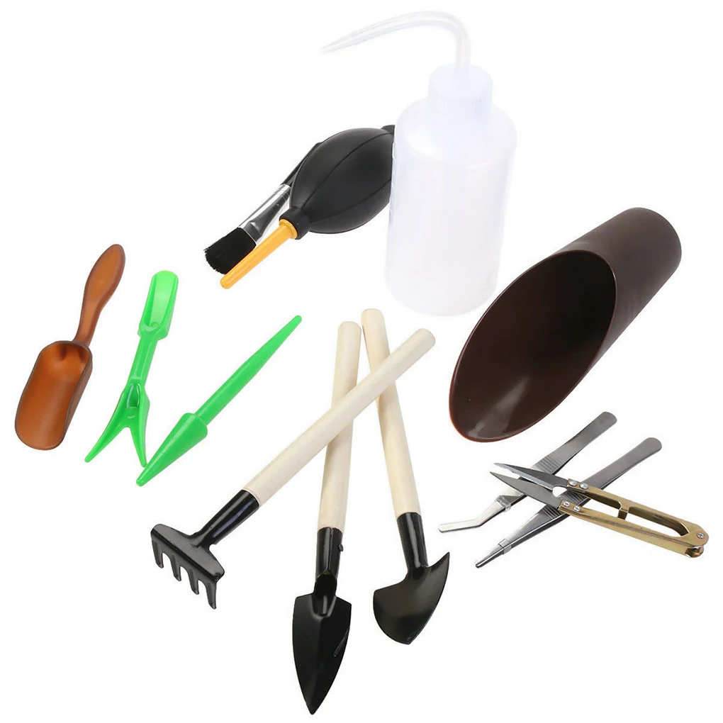 13 Pieces/Set Horticulture Helper Mini Garden Tools Gardening Shovel Rake Watering Pot Brush tweezers Set