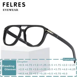 FELRES Square Anti Blue Light Reading Glasses Women Prescription Eyewear Optical Glasses Single Focus Presbyopic Glasses +1.75
