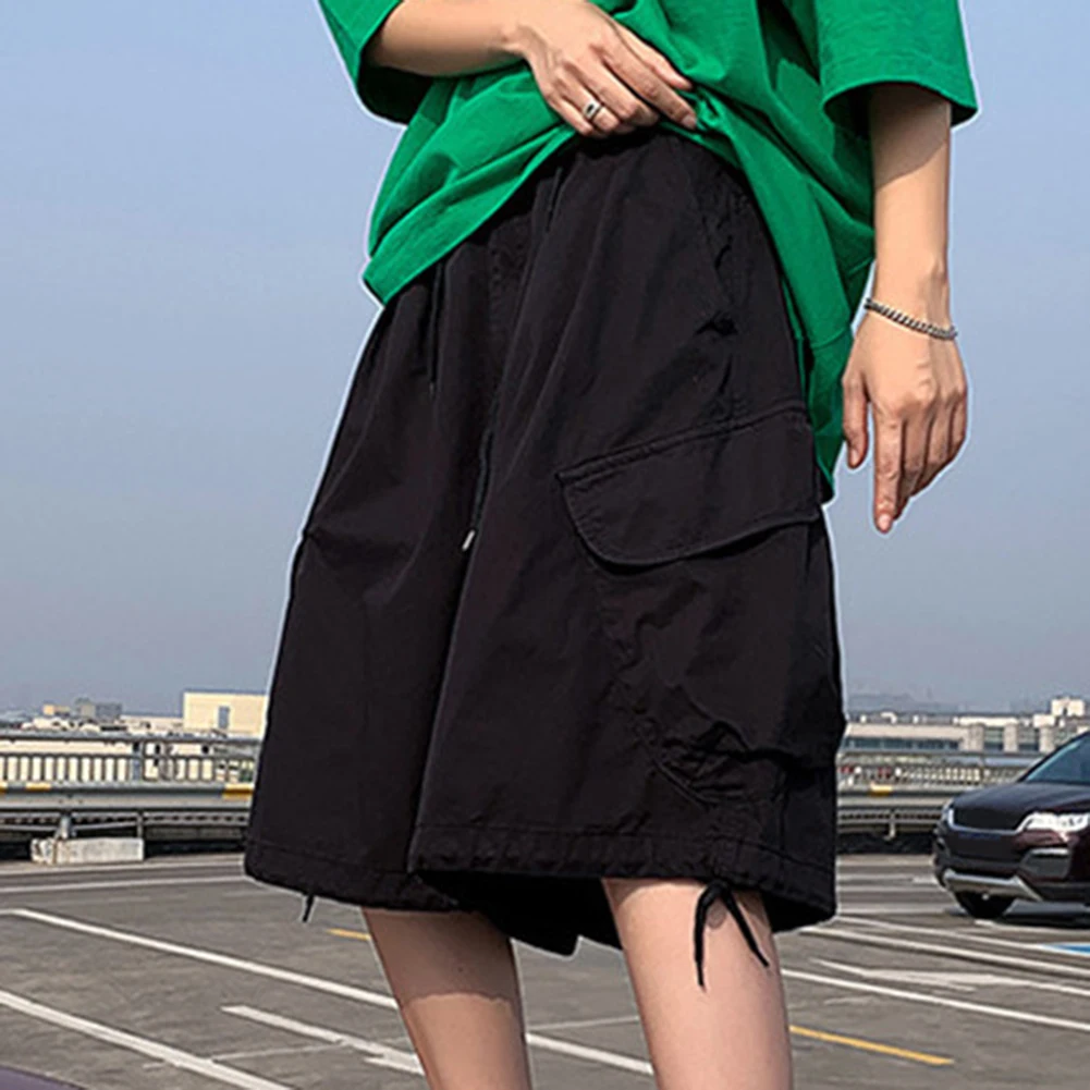 

Big Pocket Shorts Fashion Casual Pants Solid Color Pattern Brand New Condition Comfortable Daily Wear Cargo Shorts