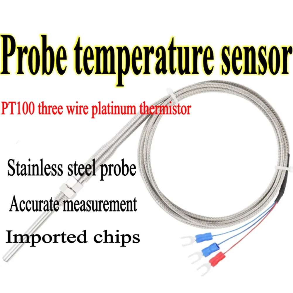 Reliable PT100 RTD Probe Thermocouple Sensitive Reaction 50mm Length 5m Cable Suitable For Chemical And Textile Industries