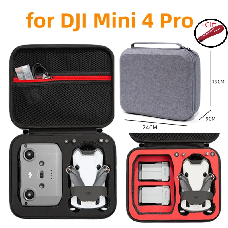 Dla DJI Mini 4 Pro torba schowek RC-N2 Grey/czarny torebka Drone Case przenośna torebka dla DJI Mini 4 akcesoria Pro