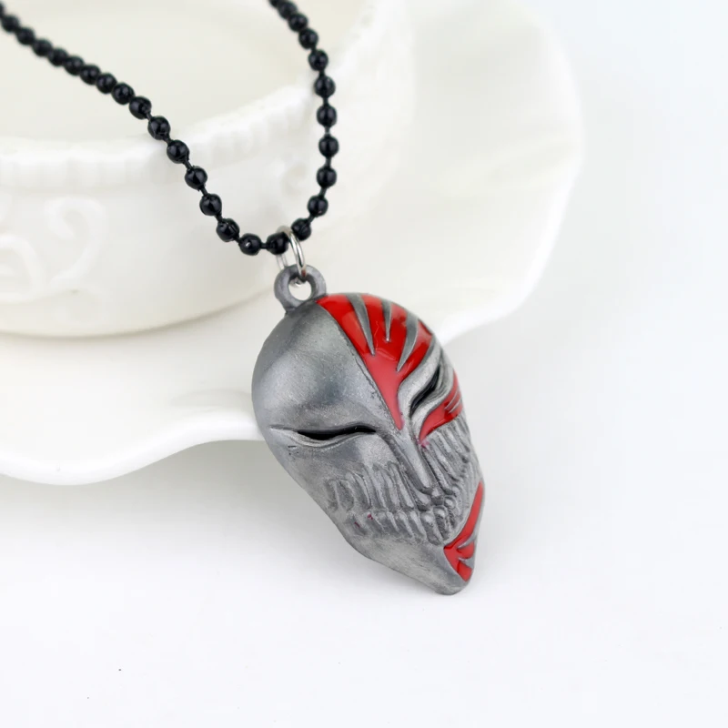 Anime Ichigo Kurosaki Hollow Mask Bull Head Void Skull Mask Metal Pendant Necklace - Cosplay Jewelry Creative Gift view 6